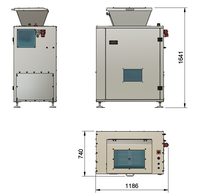 Schredder MX20 Abmessungen